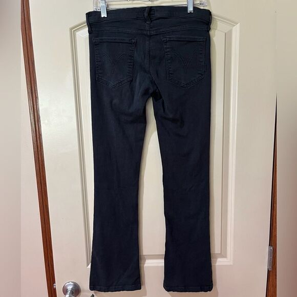 MOTHER The Runaway Dear Villain Black Denim Jeans Style 1003-109 Women’s Size 31 - Picture 2 of 7